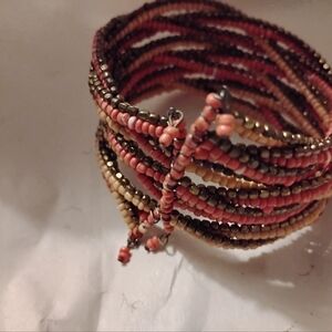 Beaded Cuff Bracelet In Many Different Colors
